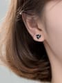 thumb 925 Sterling Silver Enamel Triangle Minimalist Stud Earring 1