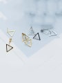 thumb 925 Sterling Silver Hollow  Triangle Minimalist Stud Earring 0