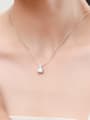 thumb 925 Sterling Silver Cubic Zirconia Minimalist  Square Pendant Necklace 1