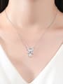 thumb Brass Cubic Zirconia Butterfly Classic Necklace 1