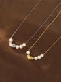 thumb 925 Sterling Silver Imitation Pearl Heart Minimalist Necklace 2