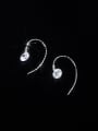 thumb 925 Sterling Silver Cubic Zirconia Geometric Minimalist Hook Earring 4