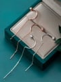 thumb 925 Sterling Silver Tassel Minimalist Threader Earring 2