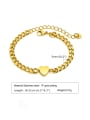 thumb Stainless steel Heart Hip Hop Link  Hollow Chain Bracelet 2