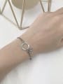 thumb Vintage Sterling Silver With Antique Silver Plated Simplistic Round Bracelets 1