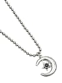 thumb Vintage Sterling Silver With Antique Silver Plated Simplistic Moon Power Necklaces 0