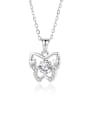 thumb 925 Sterling Silver Moissanite Butterfly Dainty Necklace 0