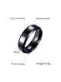 thumb Stainless steel Geometric Hip Hop Band Ring 2