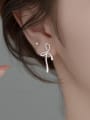thumb 925 Sterling Silver Bowknot Minimalist Stud Earring 1