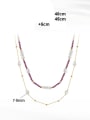 thumb 925 Sterling Silver Natural Stone Minimalist Multi Strand Necklace 3