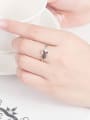 thumb 925 Sterling Silver Cubic Zirconia Anchor Vintage Midi Ring 2