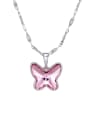 thumb Alloy Crystal Butterfly Minimalist Necklace 2