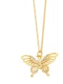 thumb Brass Cubic Zirconia Butterfly Trend Necklace 2