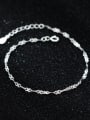 thumb 925 Sterling Silver Irregular Minimalist Link Bracelet 0