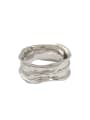 thumb 925 Sterling Silver smooth Geometric Vintage Band Ring 4