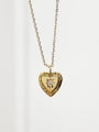 thumb 925 Sterling Silver Rhinestone Heart Minimalist Necklace 1
