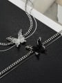 thumb Stainless steel Acrylic Butterfly Hip Hop Multi Strand Necklace 3