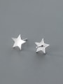 thumb 925 Sterling Silver Five-Pointed Star Minimalist Stud Earring 3