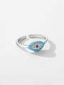 thumb 925 Sterling Silver Cubic Zirconia Evil Eye Cute Band Ring 2