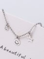 thumb 925 Sterling Silver Cubic Zirconia Star Hip Hop Smiley  Pendant Necklace 3