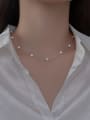 thumb 925 Sterling Silver Cubic Zirconia  Minimalist Lariat Necklace 1