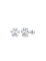 thumb 925 Sterling Silver Cubic Zirconia Palm Trend Stud Earring 0