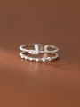 thumb 925 Sterling Silver Cubic Zirconia Heart Minimalist Stackable Ring 2
