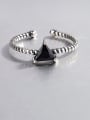 thumb 925 Sterling Silver Cubic Zirconia Triangle Vintage Midi Ring 3