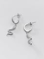 thumb 925 Sterling Silver Cubic Zirconia Snake Ethnic Drop Earring 3