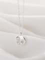 thumb 925 Sterling Silver Cubic Zirconia  Round Minimalist Necklace 1