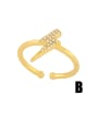thumb Brass Cubic Zirconia Irregular Dainty Band Ring 4