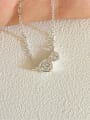 thumb 925 Sterling Silver Cubic Zirconia Geometric Minimalist Necklace 1