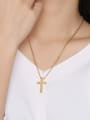 thumb Stainless Steel  Smooth Cross Minimalist Regligious Necklace 2
