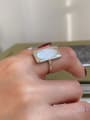 thumb 925 Sterling Silver Shell Geometric Vintage Band Ring 1