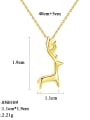 thumb 925 sterling silver simple lovely deer Pendant Necklace 3