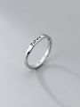 thumb 925 Sterling Silver Letter Minimalist Couple Ring 2