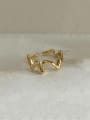 thumb 925 Sterling Silver Irregular Wavy Lines Trend Band Ring 2