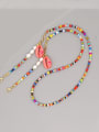 thumb Stainless steel Imitation Pearl Multi Color Enamel Letter Bohemia Hand-woven Necklace 0