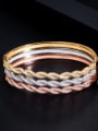 thumb Copper Cubic Zirconia Luxury Round  Ring and Bangle Set 3