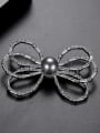 thumb Copper Cubic Zirconia White Butterfly Cute Brooch 3