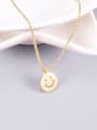thumb Titanium Bead chain Minimalist Smiley pendant Necklace 1