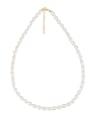thumb 925 Sterling Silver Freshwater Pearl Irregular Minimalist Necklace 0