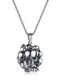 thumb Stainless steel Skull Hip Hop Long Strand Necklace 0