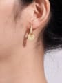 thumb Brass Cubic Zirconia Geometric Minimalist Huggie Earring 1