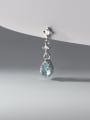 thumb 925 Sterling Silver Cubic Zirconia Water Drop Minimalist Drop Earring 2