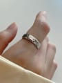 thumb 925 Sterling Silver Vintage Irregular  Wide Free SIze Ring 0