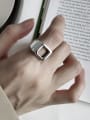 thumb 925 Sterling Silver  Minimalist Hollow Square Free Size Band Ring 2