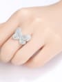 thumb Copper Cubic Zirconia Butterfly Cute Free Size Band Ring 1