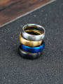 thumb Titanium Steel Round Minimalist Band Ring 3