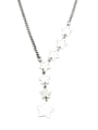 thumb Vintage Sterling Silver With Platinum Plated Simplistic Star Necklaces 3
